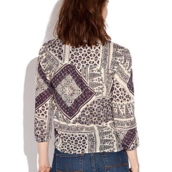 Lucky Brand Candice Bandana Shirt Top - Picture 2 of 12